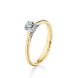 Pierścionek zaręczynowy złoty z diamentem